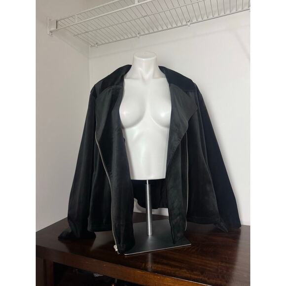 LC Lauren Conrad Black Velour Moto Jacket — Women’s Plus 4X, NWOT - Picture 6 of 10